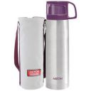 Milton Thermosteel Glassy Vaccum Flasks - Leakproof, Break Resistant, Purple, 1 L (1 pc)...