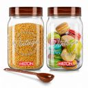 MILTON Vintage Plastic Storage Jar and Container Set, 1000 ML Each, Set of 2...