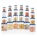 Milton Vitro Plastic Pet Storage Jar and Container, Set of 24, Blue | Air Tight | Kitchen Organiser | BPA Free...
