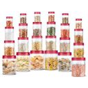 Milton Vitro Plastic Pet Storage Jar and Container, Set of 24 (Red Wine)...