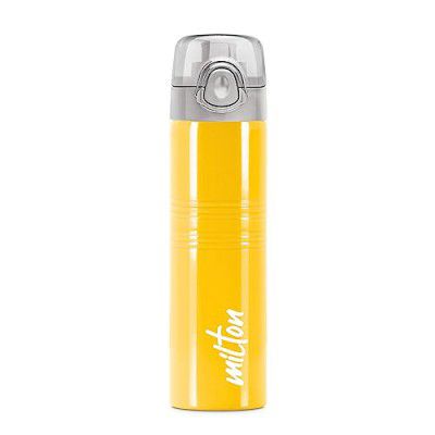 MILTON Vogue 1000 Stainless Steel Water Bottle with One Touch Safety lock, 750 ml