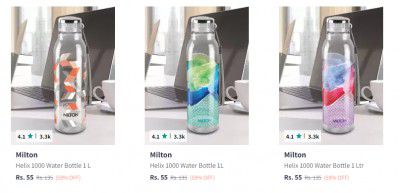 Milton Water Bottle Start Rs.55 | Upto 59% Off 