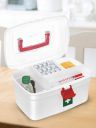 Milton White Emergency Portal Medicine Storage Box With Detachable Tray...