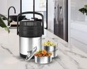 Milton Woofer 3 Thermosteel Wireless Bluetooth Speaker Tiffin (3 Containers, 300 ml Each)...