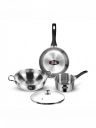Milton Pro Cook Stainless Steel Sandwich Bottom 4 pcs Set Cooking & Sauce Pan...