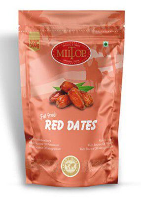 Miltop Dates Red, 1 KG(Pack of 2 500gm)