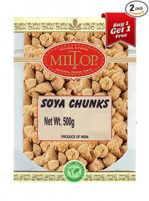 Miltop SOYA Chunks SOYA Wadi, 500gm (Buy 1 Get 1)