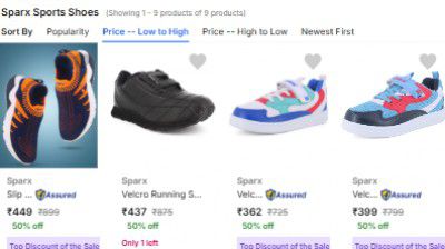 Min. 50% OFF - Sparx Shoes For Boys & Girls