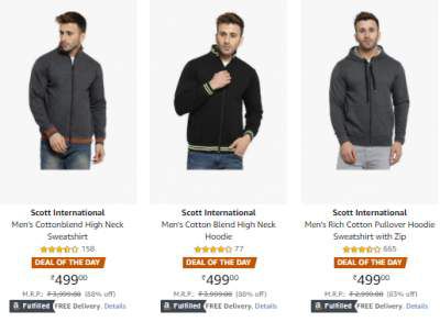 Min 70% off Men's Jackets & Sweatshirts from Scott, AWG,Ben Martin & Maniac