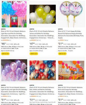 Upto 90% OFF On AMFIN Balloons Starts at 51