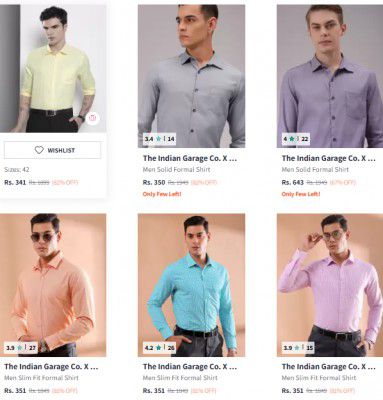 Min. 80% OFF on The Indian Garage Co X Luxe Shirts