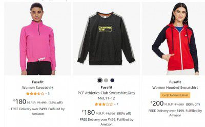 Min. 85% off on Fusefit Sweatshirts