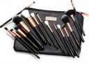 MINARA Makeup Brush Applicator Set of 15 with Premium Leather Pouch  (Pack of 15)...