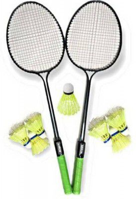 MINESFIT Badminton Racquet Set Of 2 Piece With 7 Piece Shuttle combo kit Badminton Kit