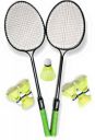 MINESFIT Badminton Racquet Set Of 2 Piece With 7 Piece Shuttle combo kit Badminton Kit...