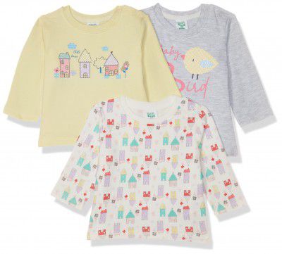 Mini Klub Baby Long Sleeve Front Open Multi Color Cotton Regular FIT Knitted TOP Pack of 3