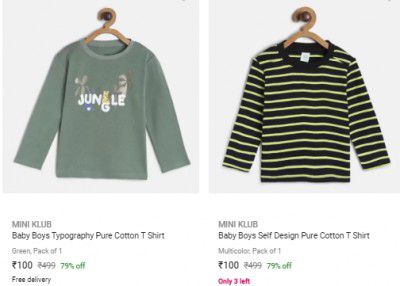 MINI KLUB Kids t-shirts Upto 90% Off | Starts ₹89