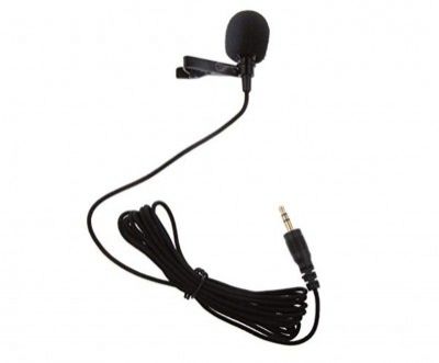 Mini Lavalier Microphone 3.5mm Omnidirectional Condenser Clip on Noise Cancelling Lav Mic for Smartphones