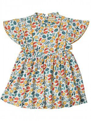 mini mama baby-girls Cotton Fit and Flare Knee-Length Dress