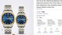 MINI @ MAXX Unisex Adult Couple Watch Set with Luxury Diamond Accents-Two-Tone Silver Strap...