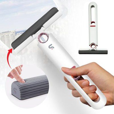Mini Mop for Kitchen with Sponge | Portable Self-Squeeze Reusable Mop