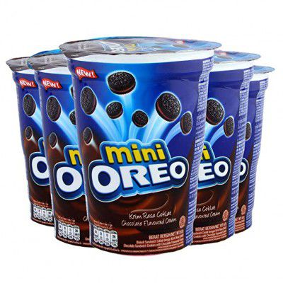 Mini Oreo Chocolate Flavoured Cream Pack of 6 Pouch, 6 x 67 g