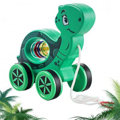 Mini Steps Pull Along Turtle Toy - Baby Walking Toy for Toddlers, Safe & Durable