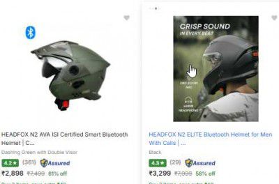 Minimum 50% OFF ON Head fox Helmets