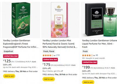 Minimum 50% OFF On Yardley Unisex Perfume