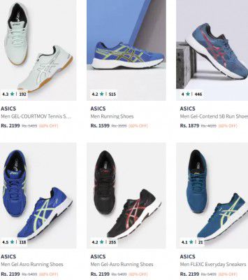 Myntra: UP TO 70% OFF | ASICS Shoes For Men + 10% Off via Coupon Code