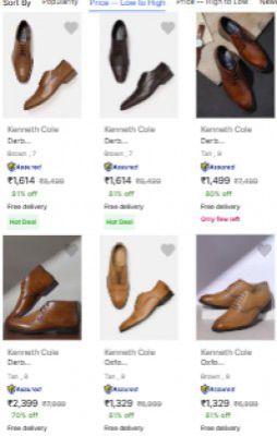 Minimum 80% OFF ON Kenneth Cole Men’s Formal Shoes