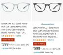Minimum 80% off on Lenskart Blu Zero Power Blue Cut Computer Glasses...