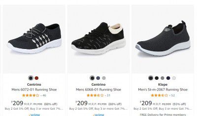Minimum 85% off on Men's Shoes