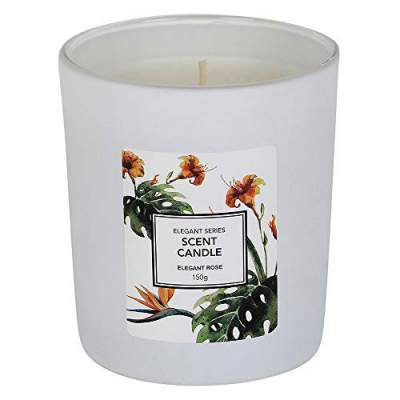 MINISO Elegant Series Scented Candles Elegant Rose White Strong Fragance 36 Hours Burn