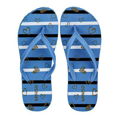 MINISO Mens Flip Flops Beach Shoes