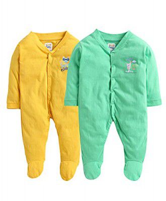 MINITATU Boy's Cotton Full Sleeve Sleepsuit