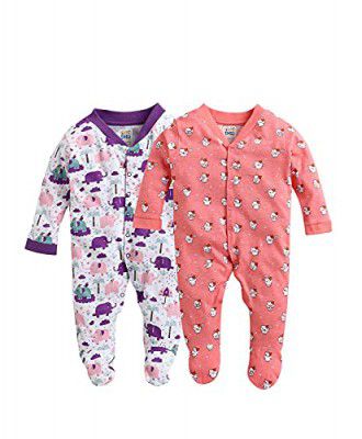 MINITATU Girls Sleepsuit