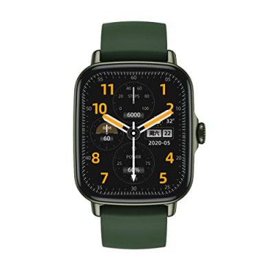 MINIX Crest Bluetooth Calling 1.69 HD Display Smartwatch l Bluetooth Calling l IP68 Waterproof l Rotary Crown l 100+ dial(Green)