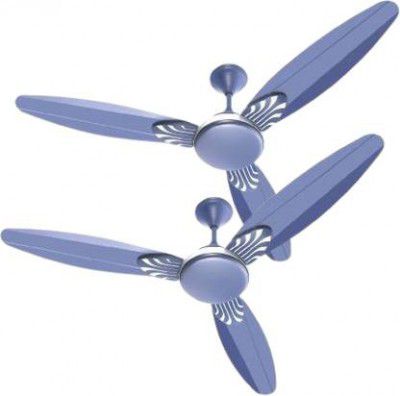 MinMAX SENORITA 48 HIGH SPEED 1200 mm 3 Blade Ceiling Fan (Ultra High Speed | MET BLUE | Pack of 2)