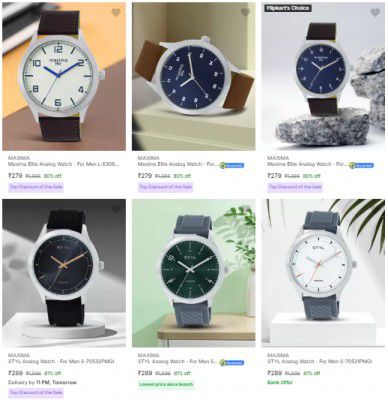 Minimum 80% Off Maxima Watches for Men