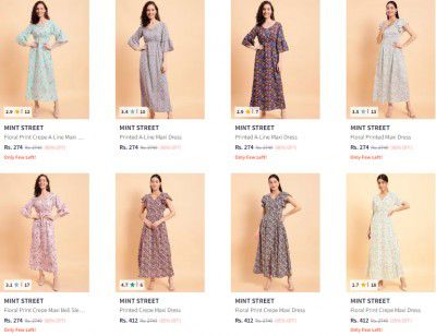 Mint Street Dresses Starts ₹274 | Upto 90% Off