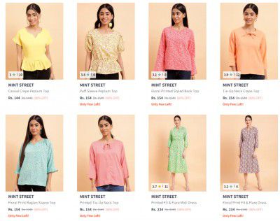 Mint Street Women's Clothing at Flat 90% off | Starts ₹144