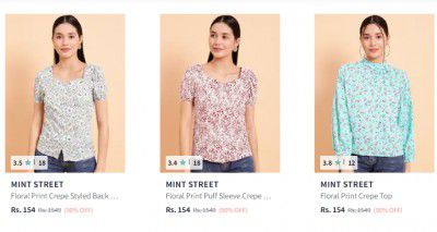 Mint Street Women's Clothing at Minimum 90% off
