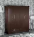 Mintwud from Pepperfry Housen 4 Door Wardrobe in Walnut Finish with Lock...