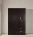 Mintwud from Pepperfry Ren 4 Door Wardrobe in Wenge Finish with Lock,...