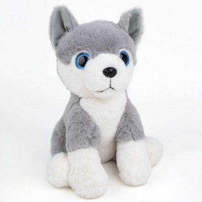 Mirada Cute Grey Glittery Eyes Husky Dog Soft Toy for Girls/Kids | 25cm