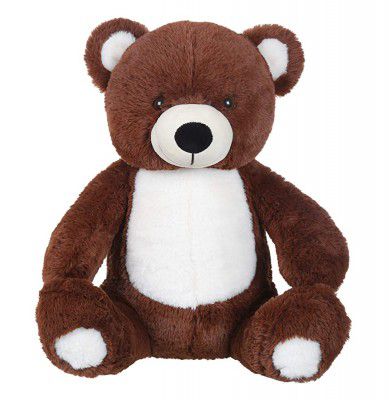 Mirada Plush - 36cm Bear with White Belly - Choco Brown