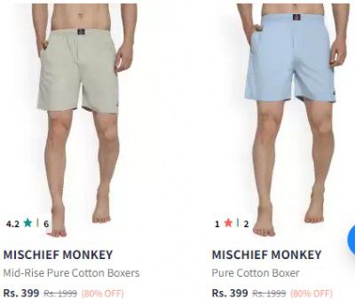 MISCHIEF MONKEY Boxers For Men Upto 85% Off | Starts At Rs 299