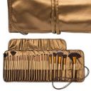 MISS & MAM Synthetic Bristle Makeup Brushes Sets With Pouch- Golden, Set 24 Pcs...