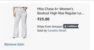 Miss Chase A+ Women's Bootcut High Rise Regular Length Stretchable Denim Jeans